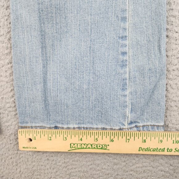 Levi's 519 Jeans Women's 9 JR S Low Flare Light Wash Blue Denim Pants Y2K - Picture 5 of 10
